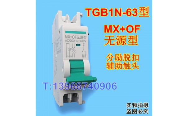 TGB1N-63无源型MX+OF 天正TGB1N-63分励脱扣 辅助触头 分离线圈_乐清满乐电气有限公司