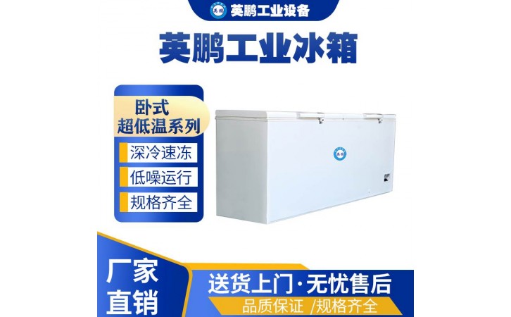 英鹏-25℃低温冰箱-卧式525升工业冰箱