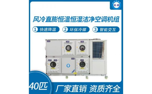 英鹏风冷直膨恒温恒湿洁净空调机组40匹-- 广东英鹏暖通设备有限公司
